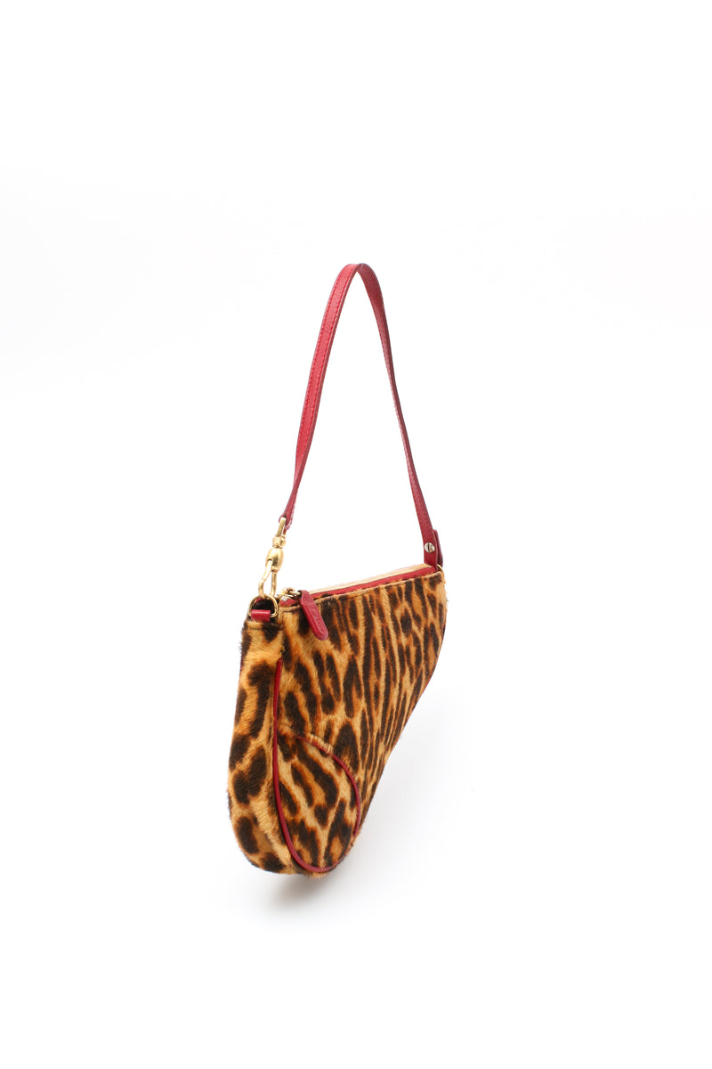Dior Leopard Mini Saddle Bag