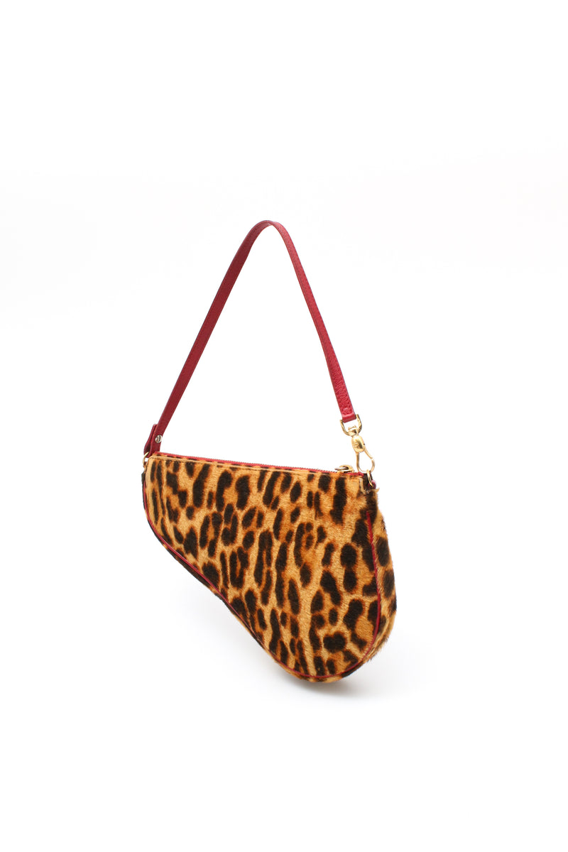 Dior Leopard Mini Saddle Bag