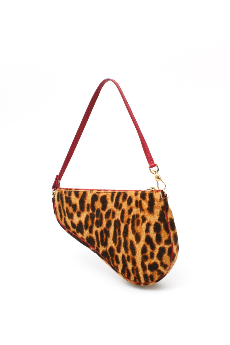 Dior Leopard Mini Saddle Bag