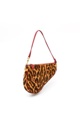 Dior Leopard Mini Saddle Bag