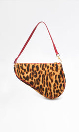 Dior Leopard Mini Saddle Bag