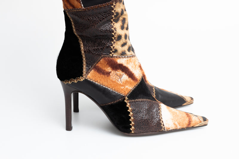 Roberto Cavalli Patchwork Boots