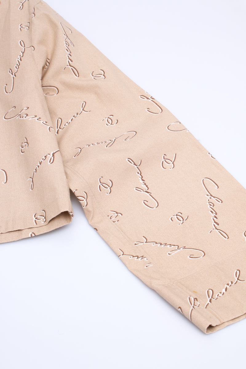 Chanel Scripted Cropped Shirt