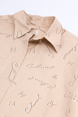 Chanel Scripted Cropped Shirt