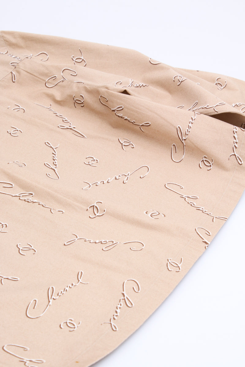 Chanel Scripted Cropped Shirt