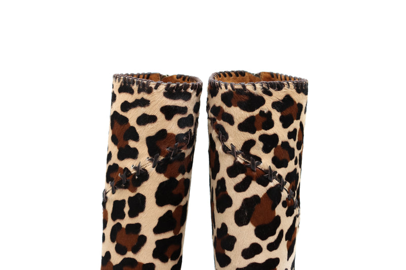 Casadei Pony Leopard Boots