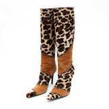 Casadei Pony Leopard Boots