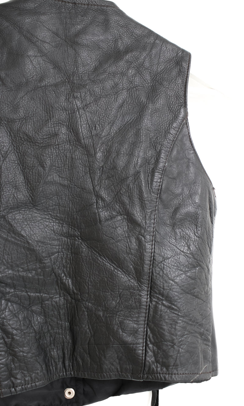 Vintage leather waistcoat new arrivals