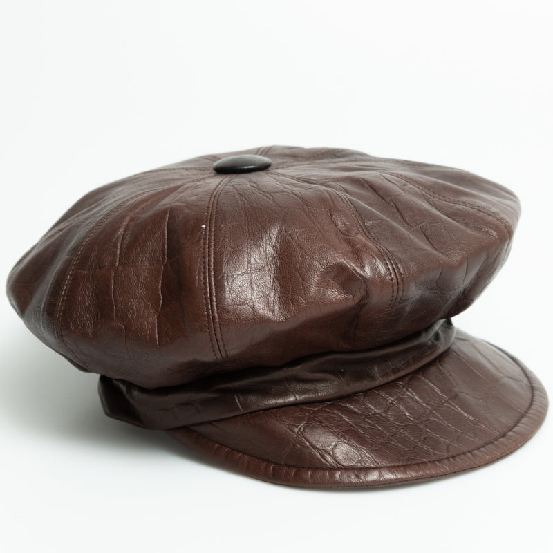 Dior Leather Newspaper Boy Hat