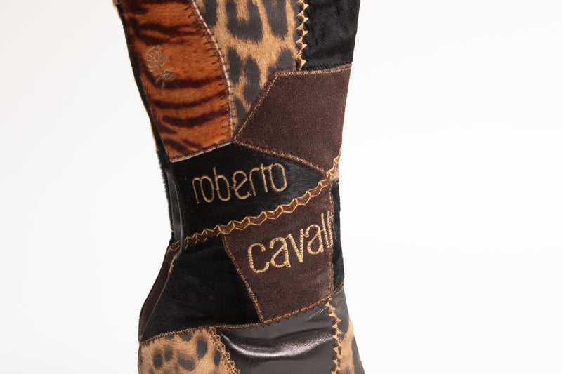 Roberto Cavalli Patchwork Boots