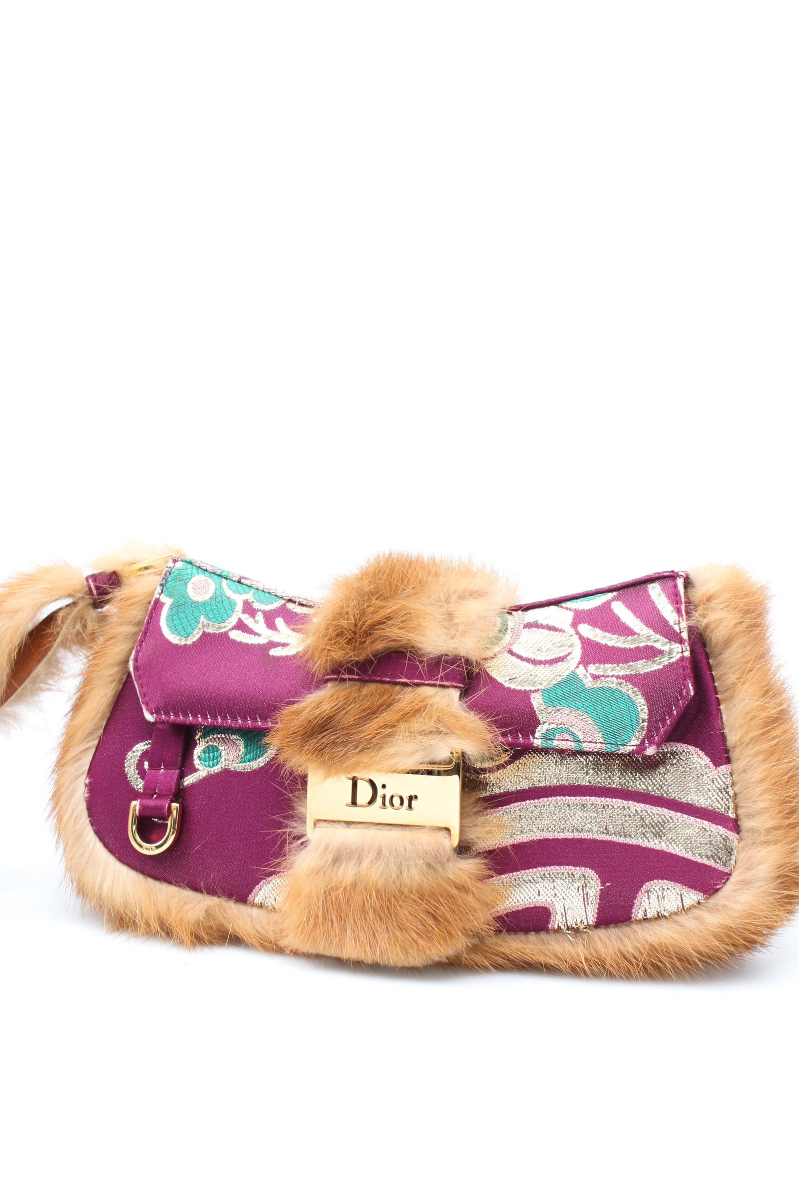 Dior Satin Fur Wristlet Bag – Jean Vintage