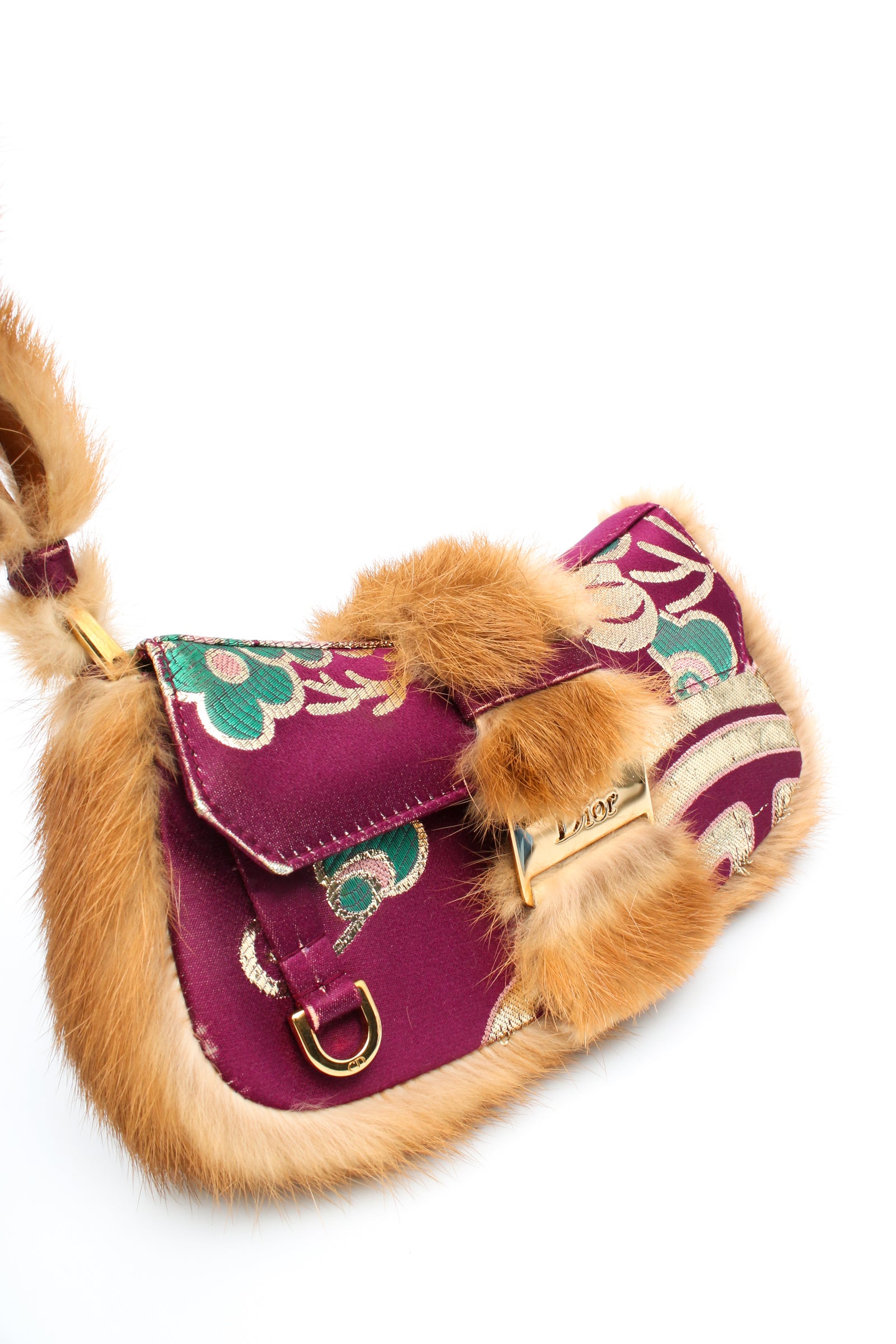 Dior Satin Fur Wristlet Bag – Jean Vintage