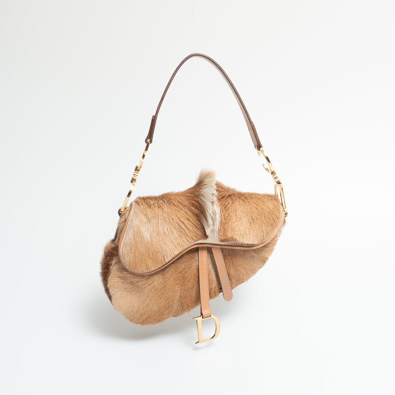 Dior Mohawk Fur Saddle Bag