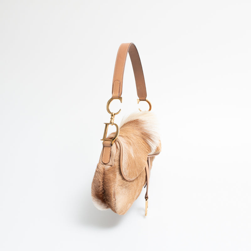 Dior Mohawk Fur Saddle Bag