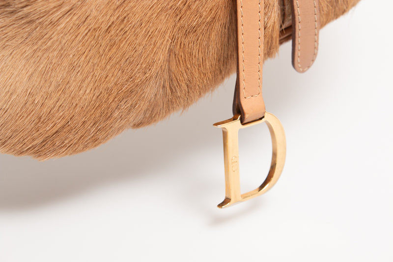 Dior Mohawk Fur Saddle Bag