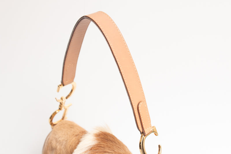 Dior Mohawk Fur Saddle Bag