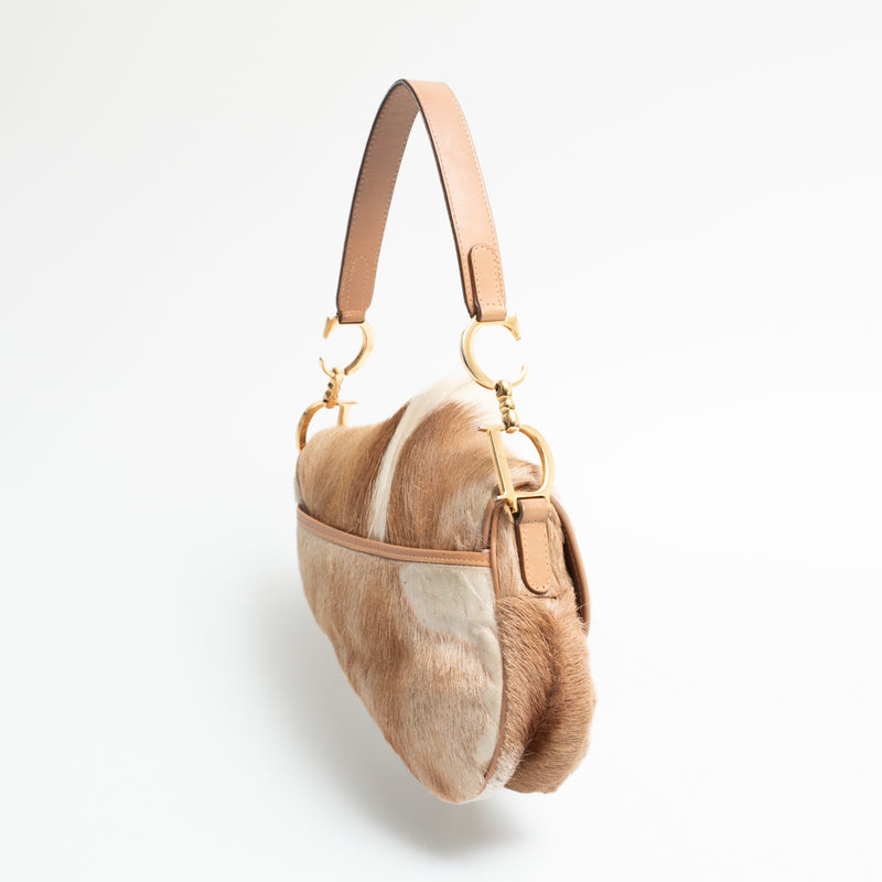 Dior Mohawk Fur Saddle Bag
