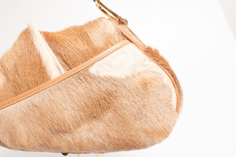 Dior Mohawk Fur Saddle Bag