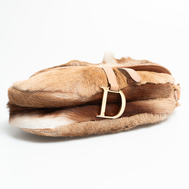 Dior Mohawk Fur Saddle Bag
