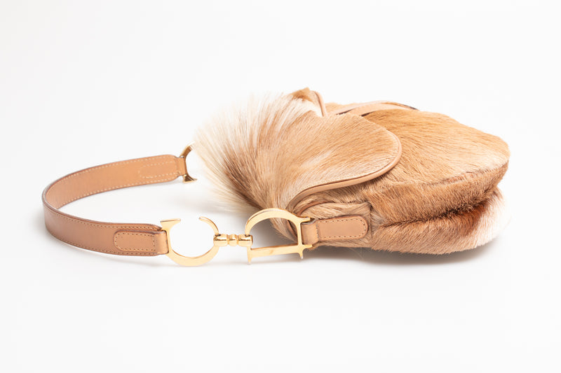 Dior Mohawk Fur Saddle Bag