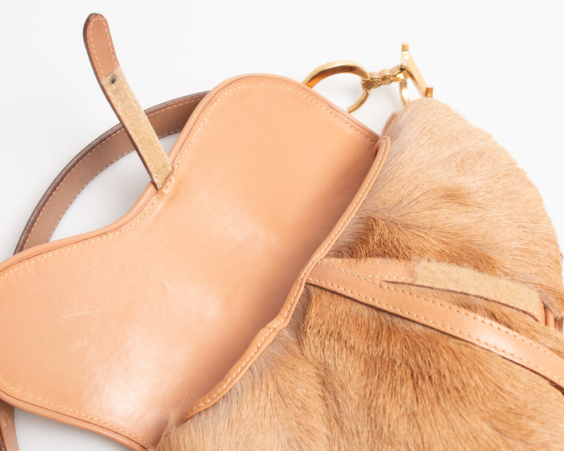 Dior Mohawk Fur Saddle Bag