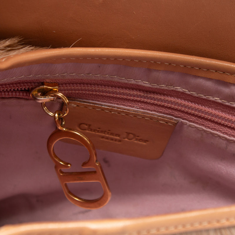 Dior Mohawk Fur Saddle Bag
