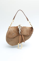 Dior Mohawk Fur Saddle Bag