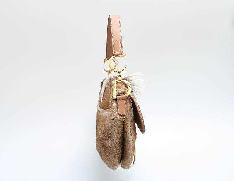 Dior Mohawk Fur Saddle Bag