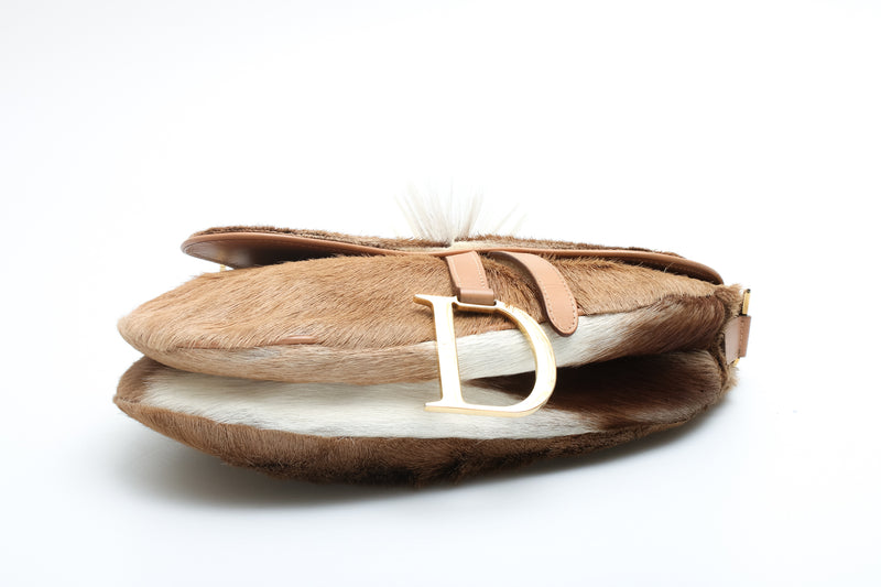 Dior Mohawk Fur Saddle Bag