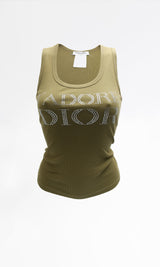Dior Rhinestone Tank Top