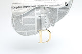 Dior Newspaper Print Saddle Bag