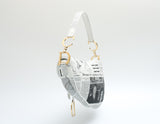 Dior Newspaper Print Saddle Bag