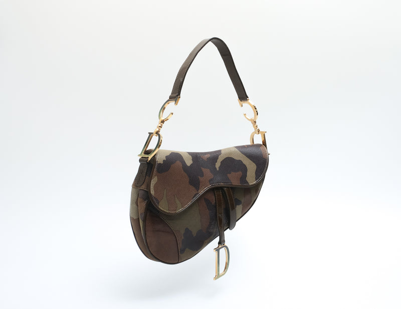 Dior Camo Saddle Bag