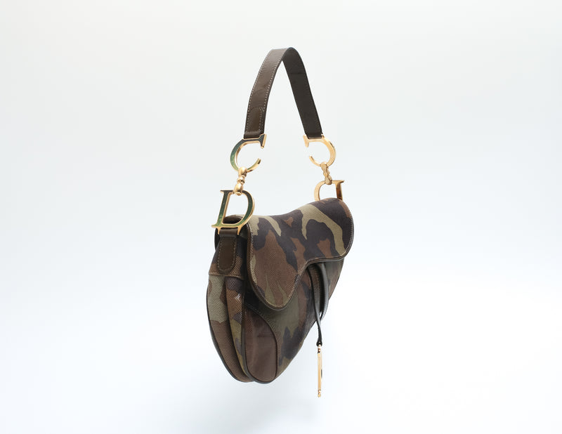 Dior Camo Saddle Bag