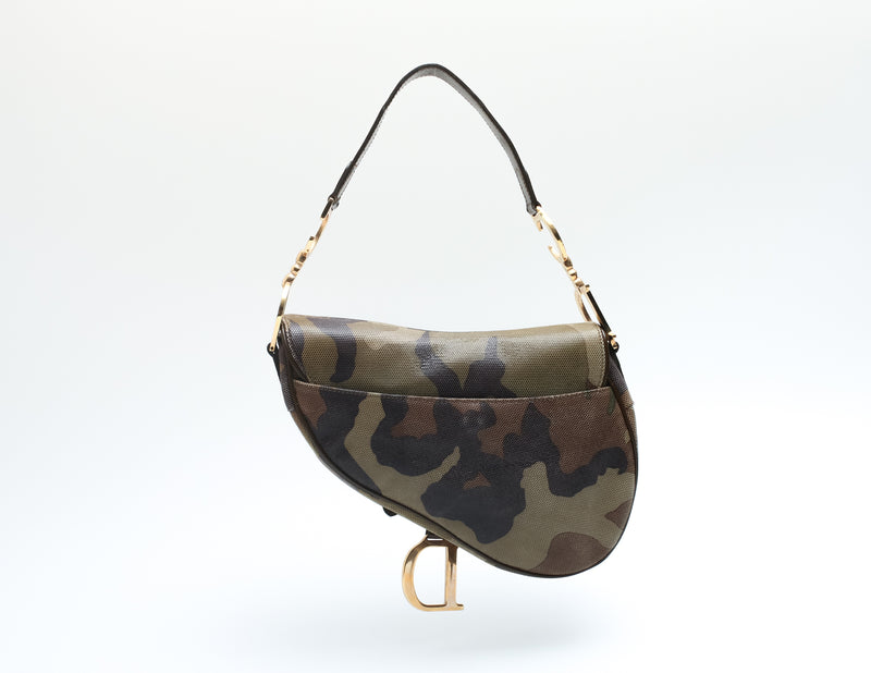 Dior Camo Saddle Bag