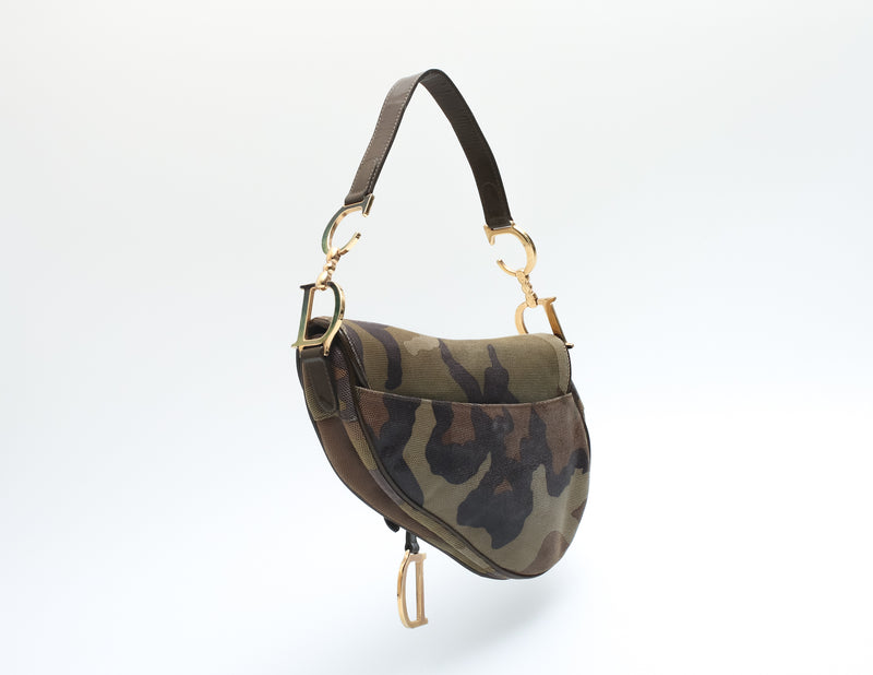 Dior Camo Saddle Bag