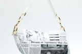 Dior Newspaper Print Saddle Bag