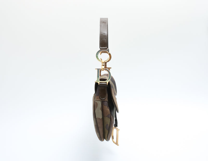 Dior Camo Saddle Bag