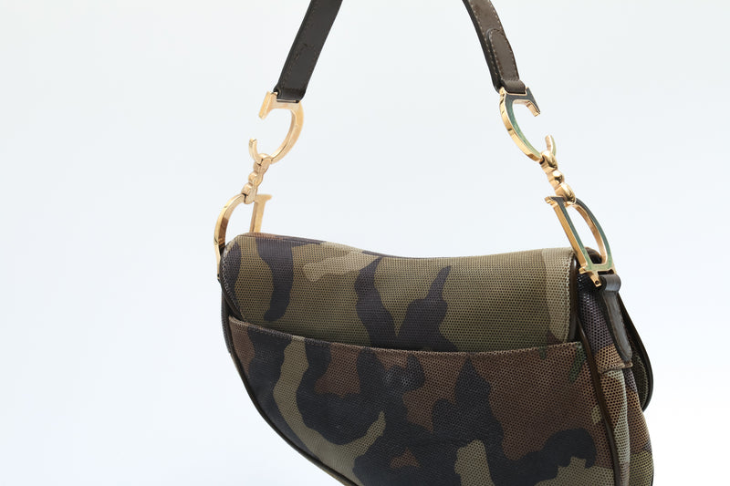 Dior Camo Saddle Bag