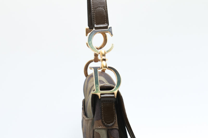 Dior Camo Saddle Bag