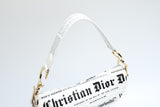 Dior Newspaper Print Saddle Bag