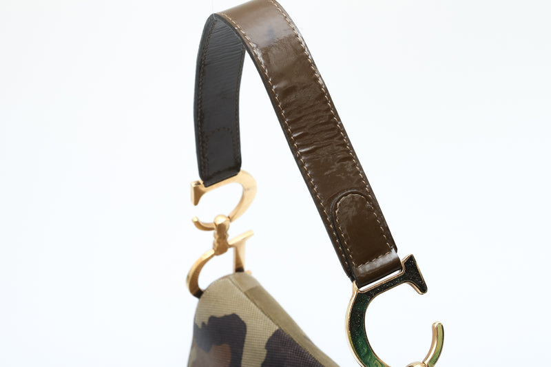 Dior Camo Saddle Bag