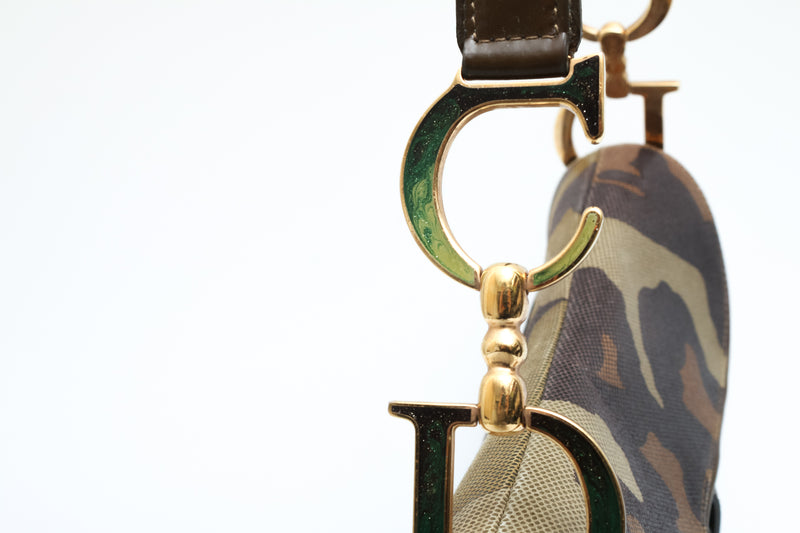 Dior Camo Saddle Bag