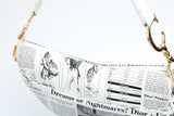 Dior Newspaper Print Saddle Bag