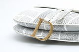 Dior Newspaper Print Saddle Bag