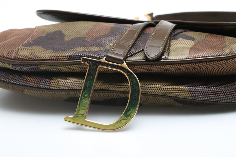 Dior Camo Saddle Bag