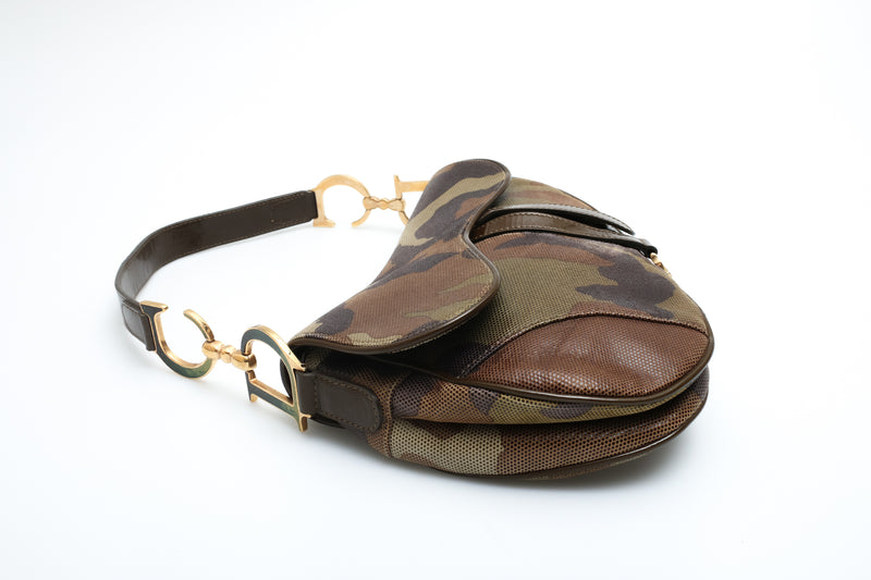 Dior Camo Saddle Bag