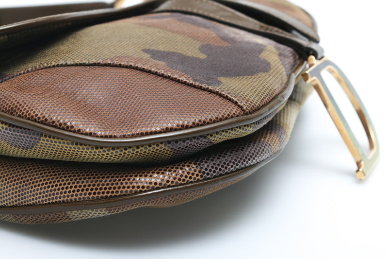 Dior Camo Saddle Bag