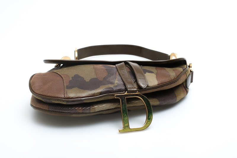 Dior Camo Saddle Bag
