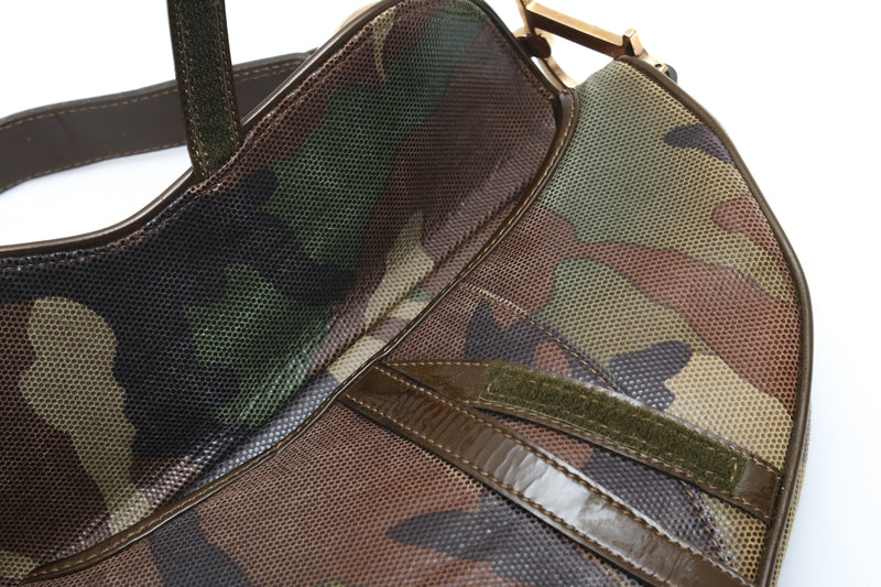 Dior Camo Saddle Bag